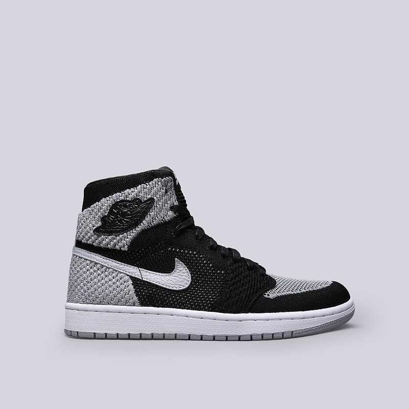 мужские черные кроссовки Jordan 1 Retro Hi Flyknit 919704-003 - цена, описание, фото 1